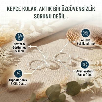 Earleps Kepçe Kulak Klipsi ( Doğal Kulak Şekillendirme ) 20 Adet